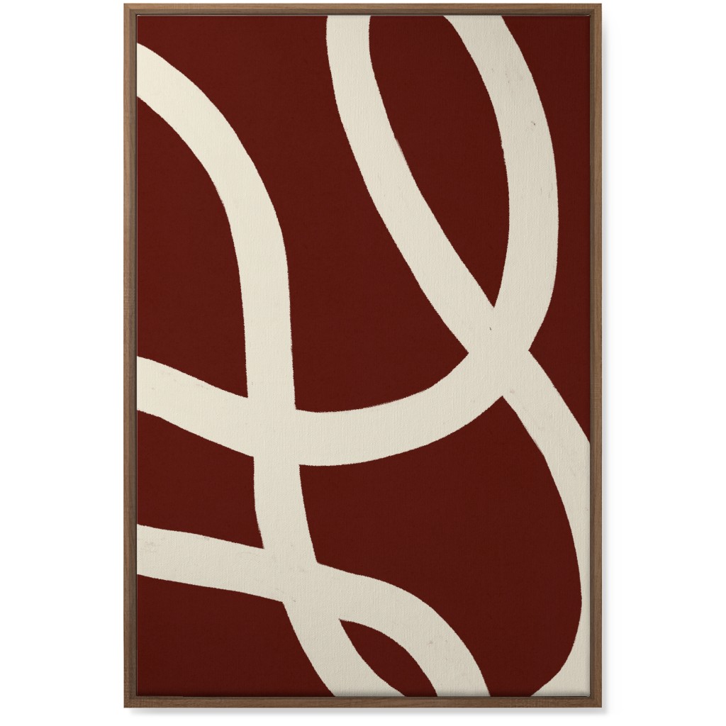 Tangled Brush Strokes I Wall Art, Natural, Single piece, Canvas, 24x36, Red, Cocoa