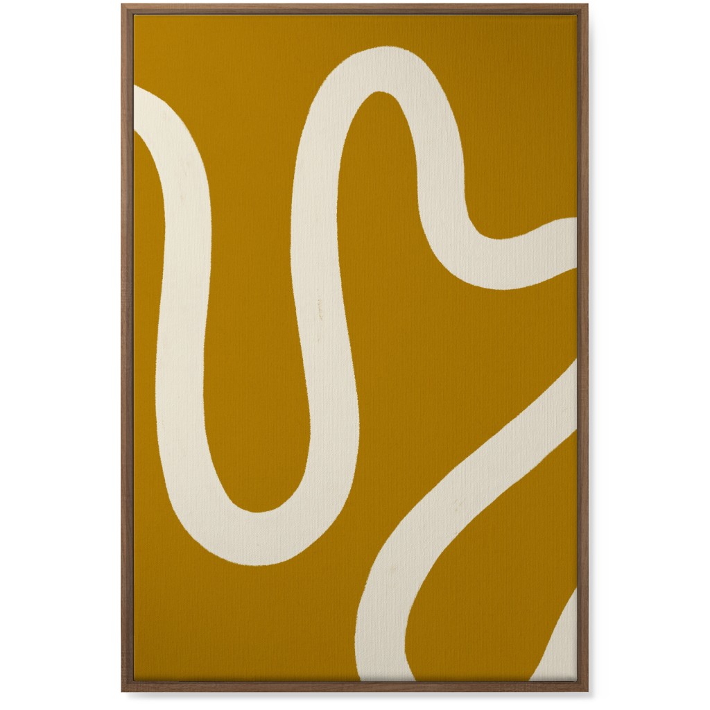 Tangled Brush Strokes Iii Wall Art, Natural, Single piece, Canvas, 24x36, Yellow, Golden