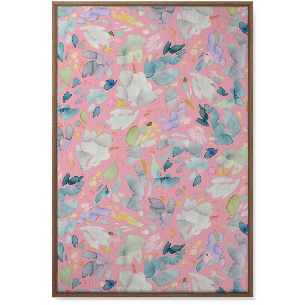 Abstract Petal Flowering Wall Art, Natural, Single piece, Canvas, 24x36, Pink, Blush