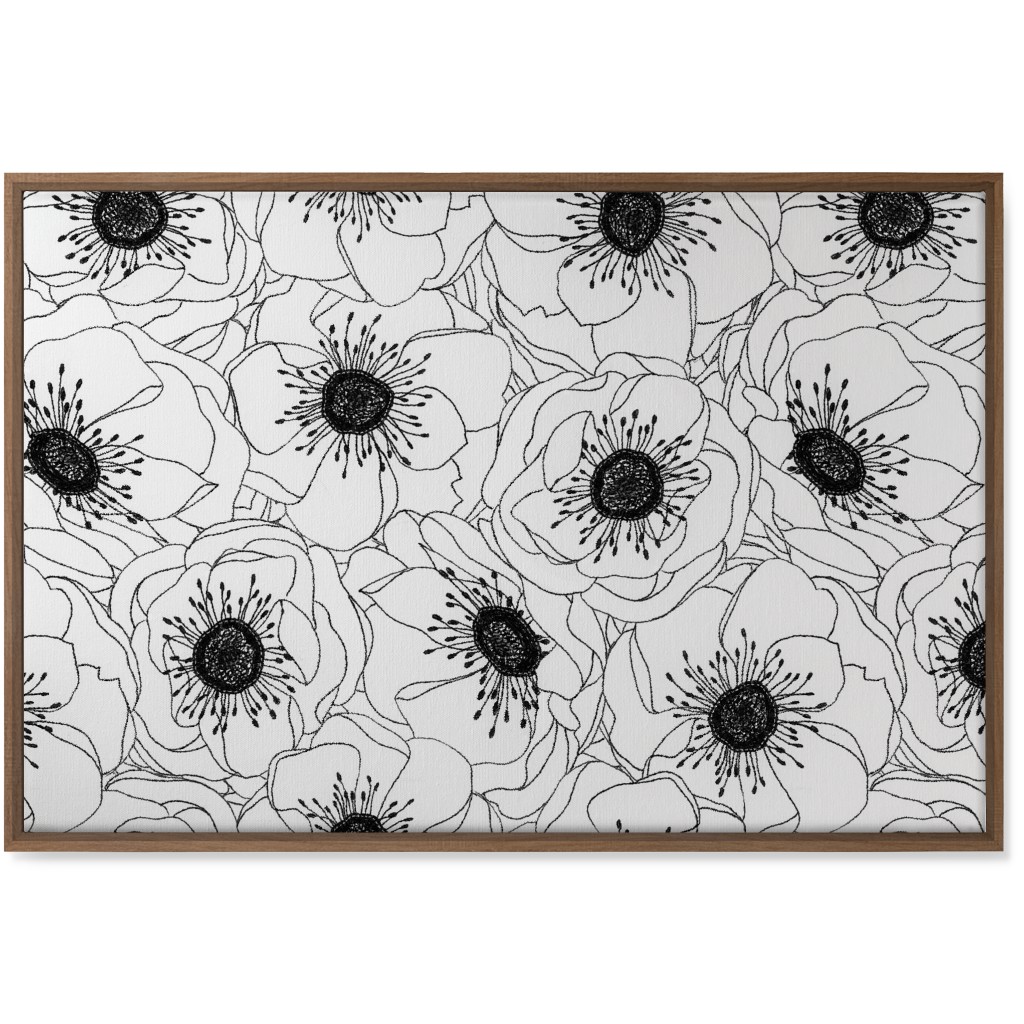 White Anemones - Neutral Wall Art, Natural, Single piece, Canvas, 24x36, White, White
