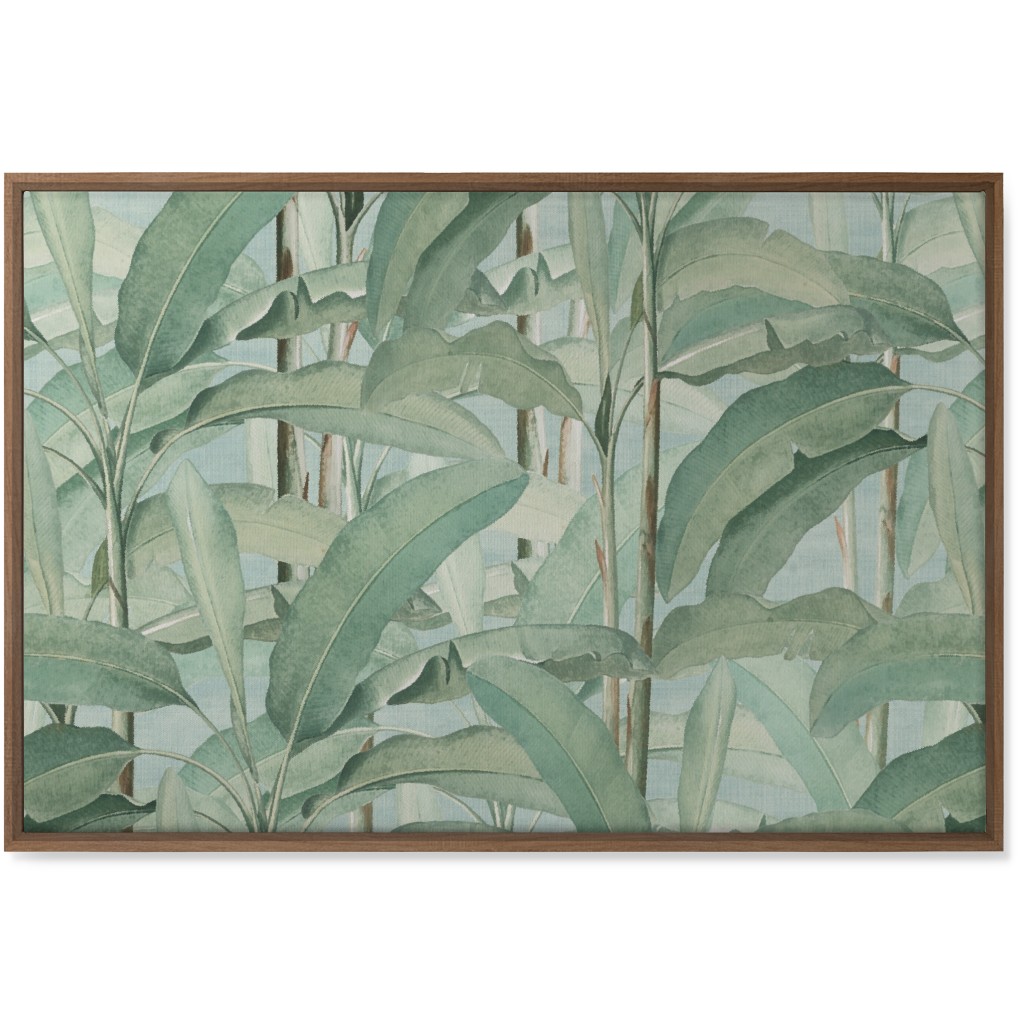 Lush Tropical Leaves Wall Art, Natural, Single piece, Canvas, 24x36, Green