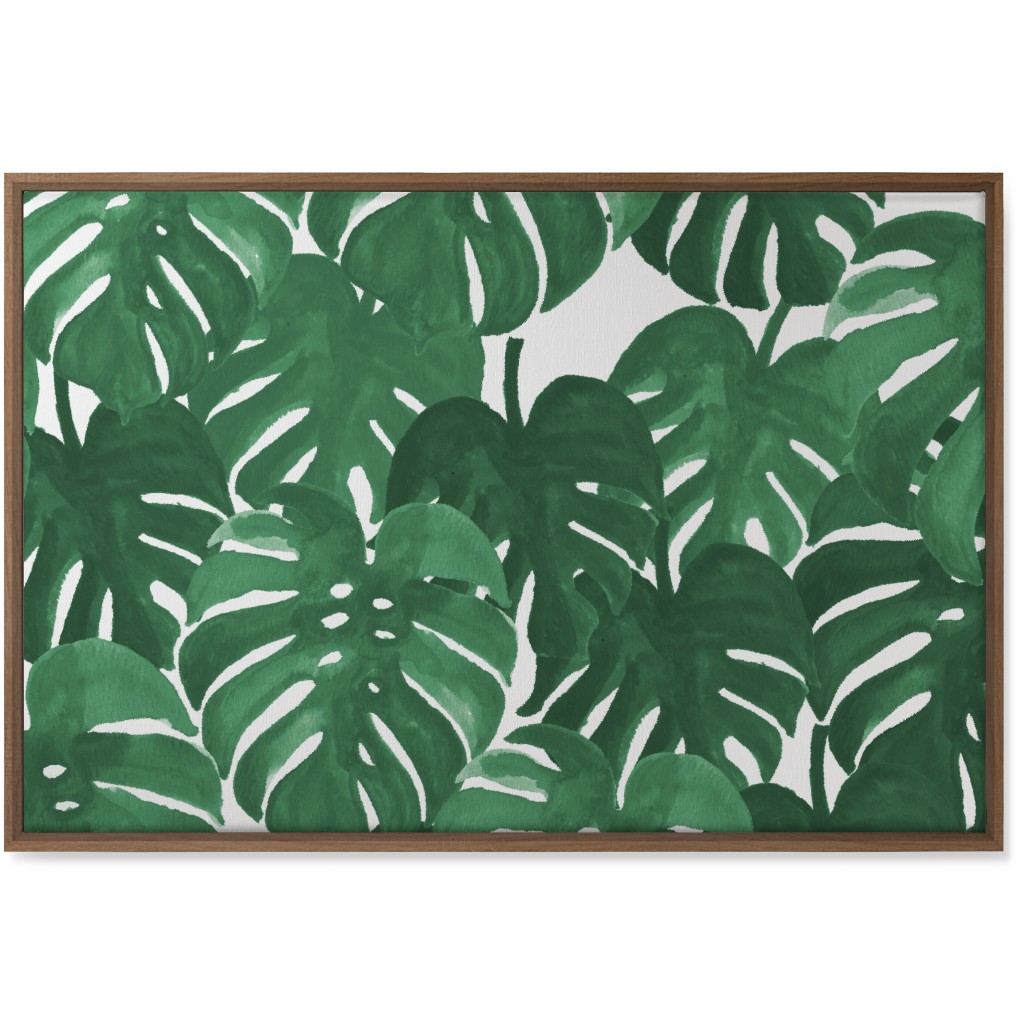 Tropical Palms - Green Wall Art, Natural, Single piece, Canvas, 24x36, Green, Classic Green