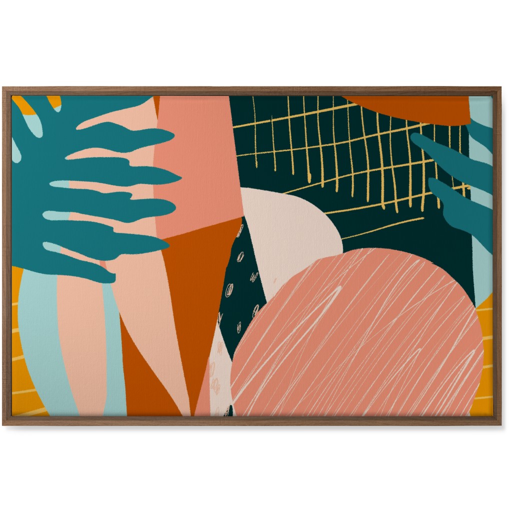 Abstract Collage - Multi Wall Art, Natural, Single piece, Canvas, 24x36, Multicolor