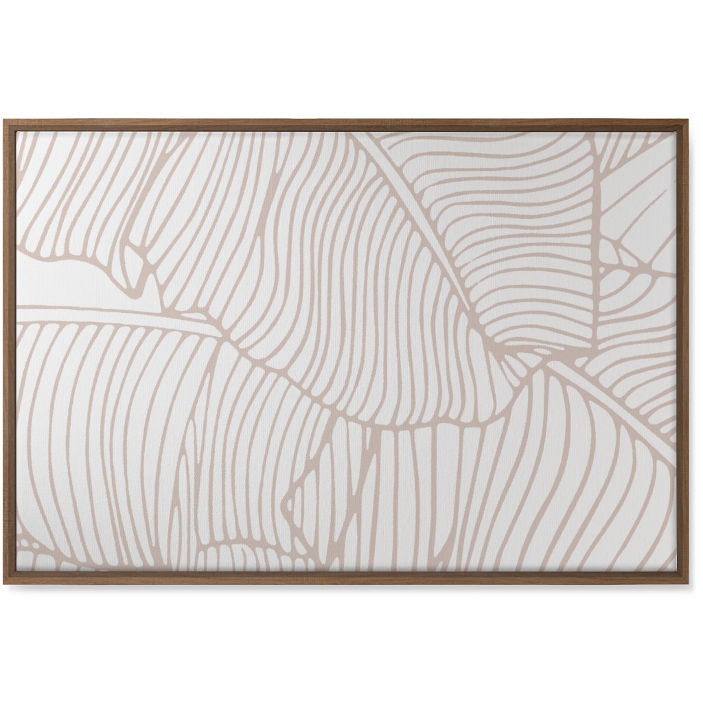 Banana Leaf - Blush Wall Art, Natural, Single piece, Canvas, 24x36, Beige