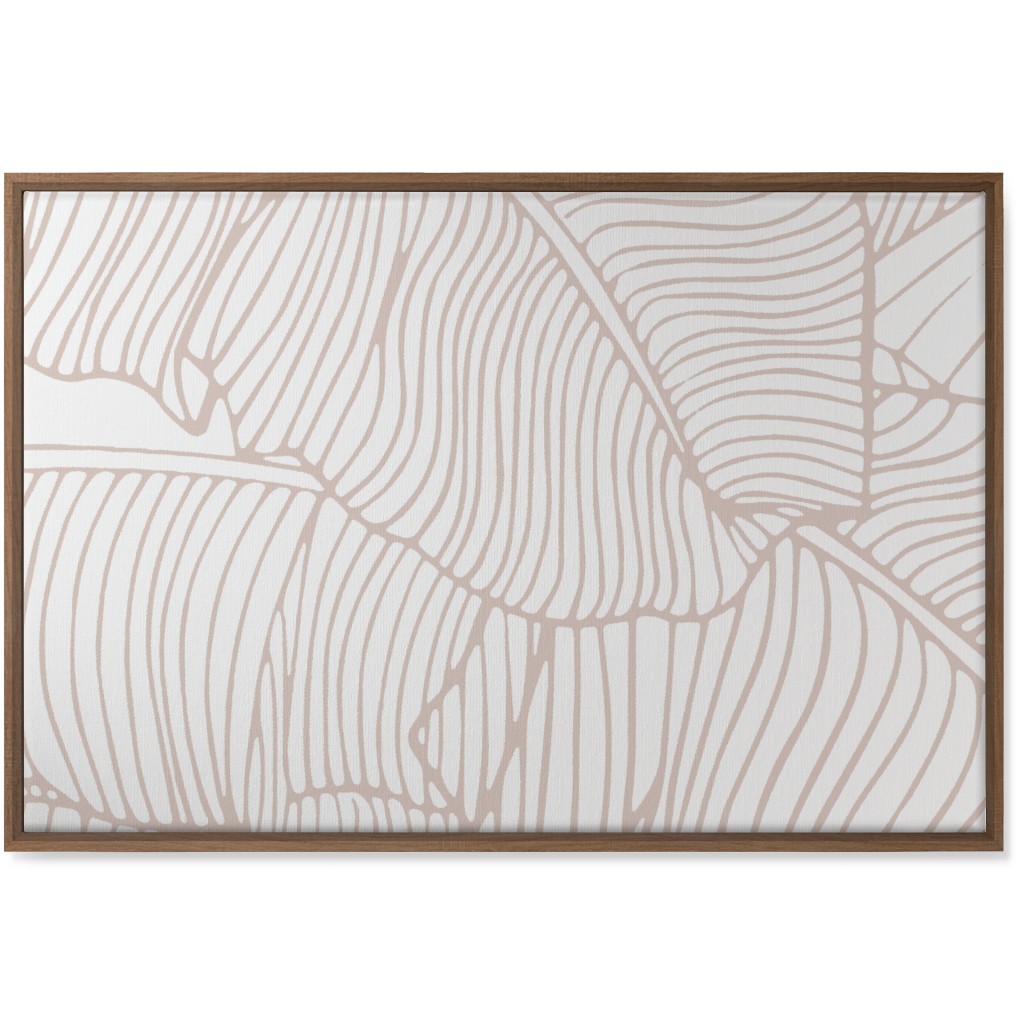 Banana Leaf - Blush Wall Art, Natural, Single piece, Canvas, 24x36, Beige, Pearl