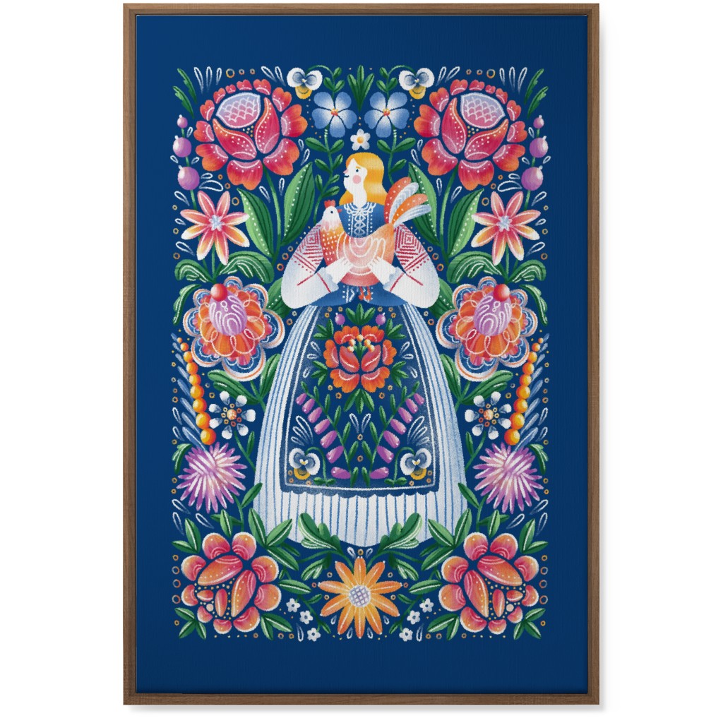 Belarusian Folk Art - Multi Wall Art, Natural, Single piece, Canvas, 24x36, Multicolor