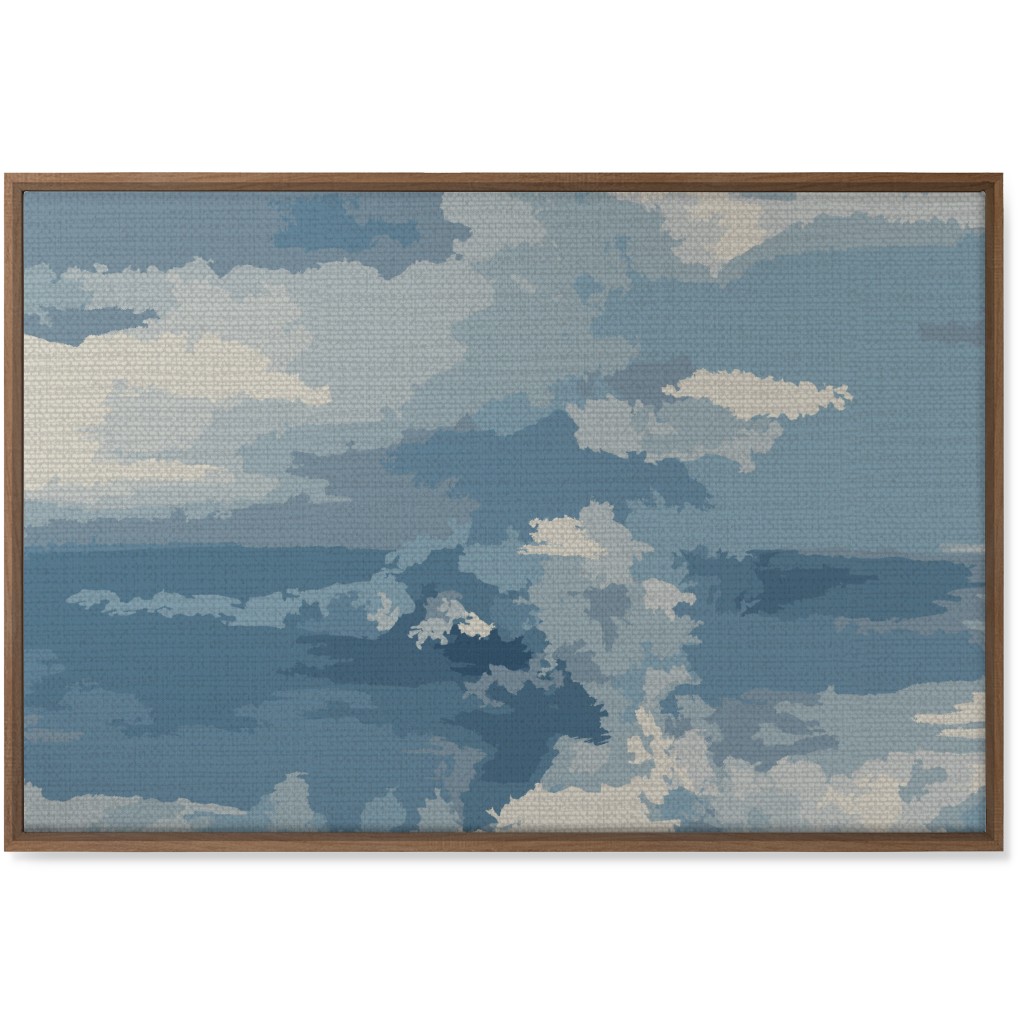 Rough Seas in My Dreams - Blue Wall Art, Natural, Single piece, Canvas, 24x36, Blue
