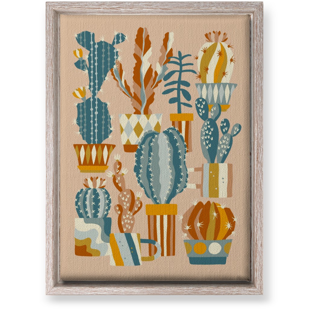 Cactus Love - Multi Wall Art, Rustic, Single piece, Canvas, 10x14, Multicolor