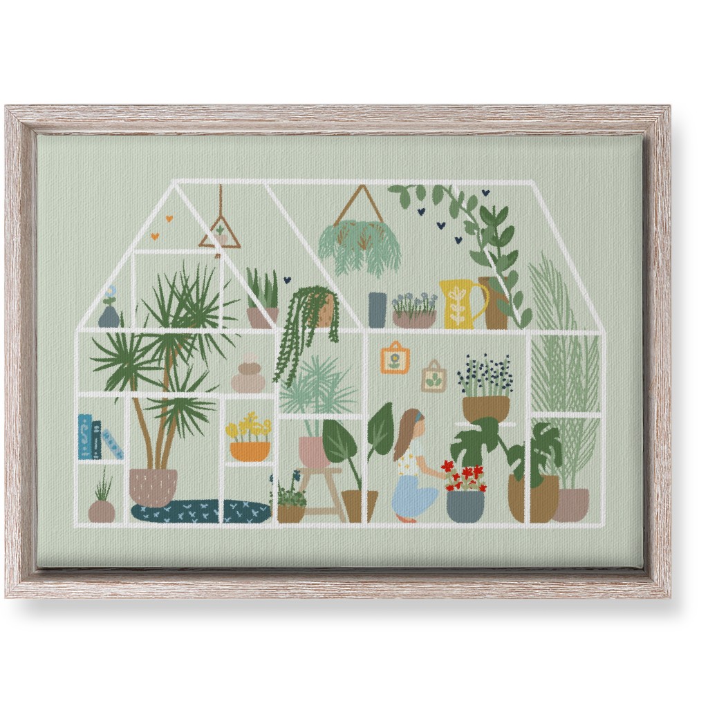 Botanical Greenhouse - Multi Wall Art, Rustic, Single piece, Canvas, 10x14, Multicolor