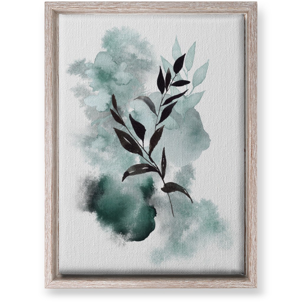 Watercolor Abstract Botanical Wall Art, Rustic, Single piece, Canvas, 10x14, Green