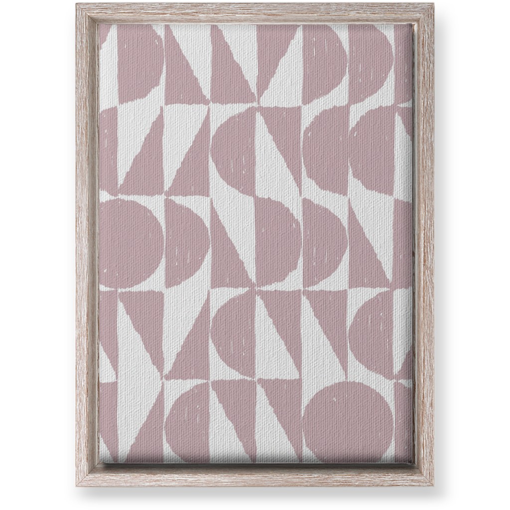 Mod Shapes Wall Art, Rustic, Single piece, Canvas, 10x14, Pink, White