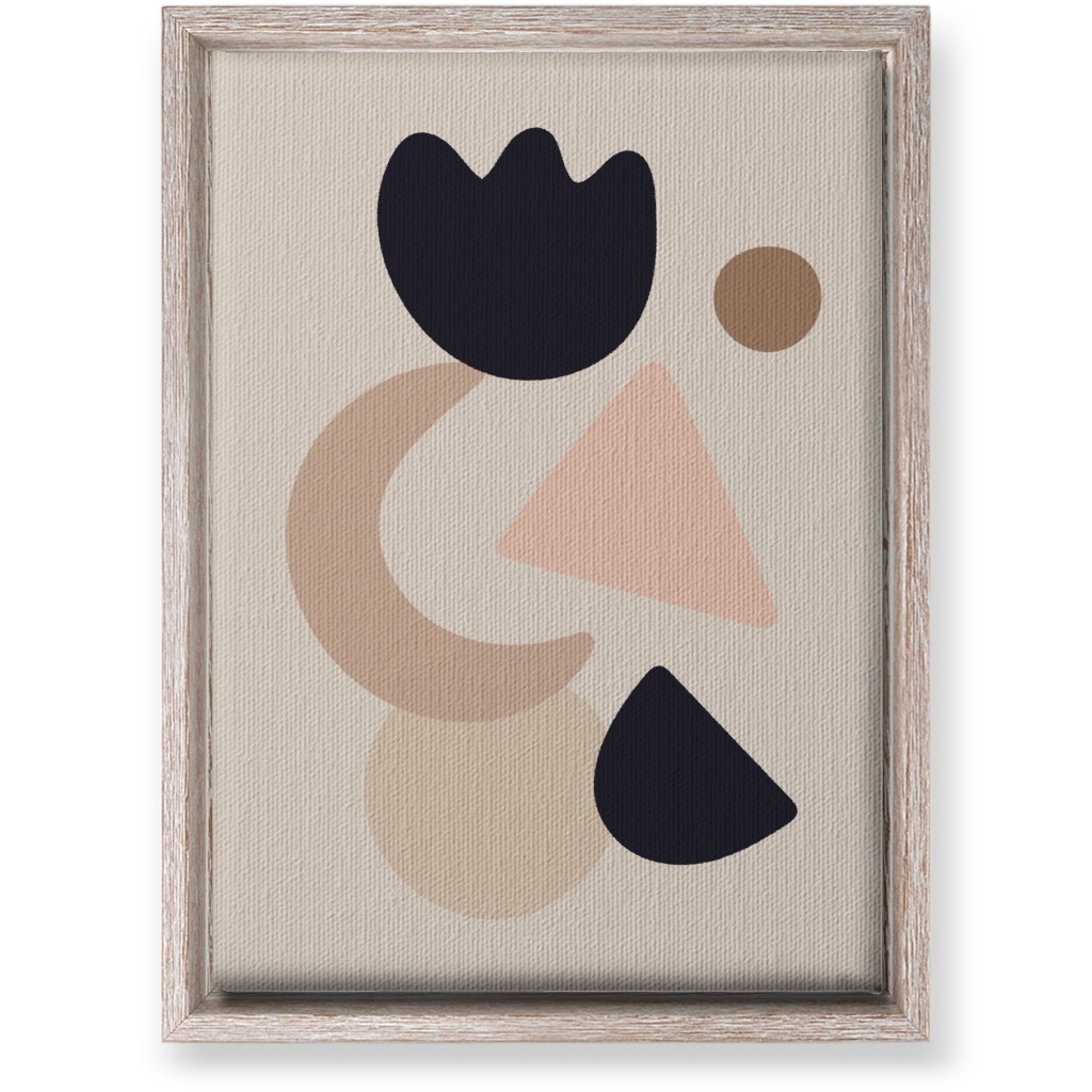Abstract Shape Collage - Neutral Wall Art, Rustic, Single piece, Canvas, 10x14, Beige