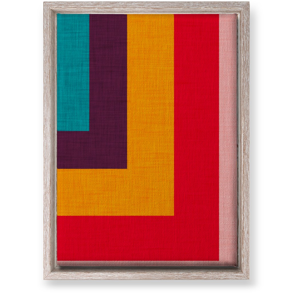 Abstract Mod Cube Wall Art, Rustic, Single piece, Canvas, 10x14, Multicolor, Tidal Wave