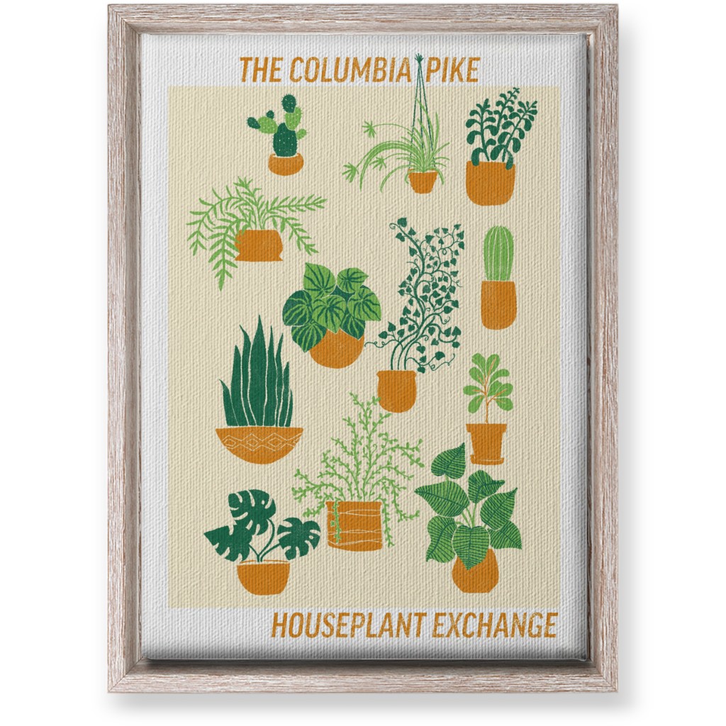 Houseplant Exchange - Green and Cream Wall Art, Rustic, Single piece, Canvas, 10x14, Green, Classic Green