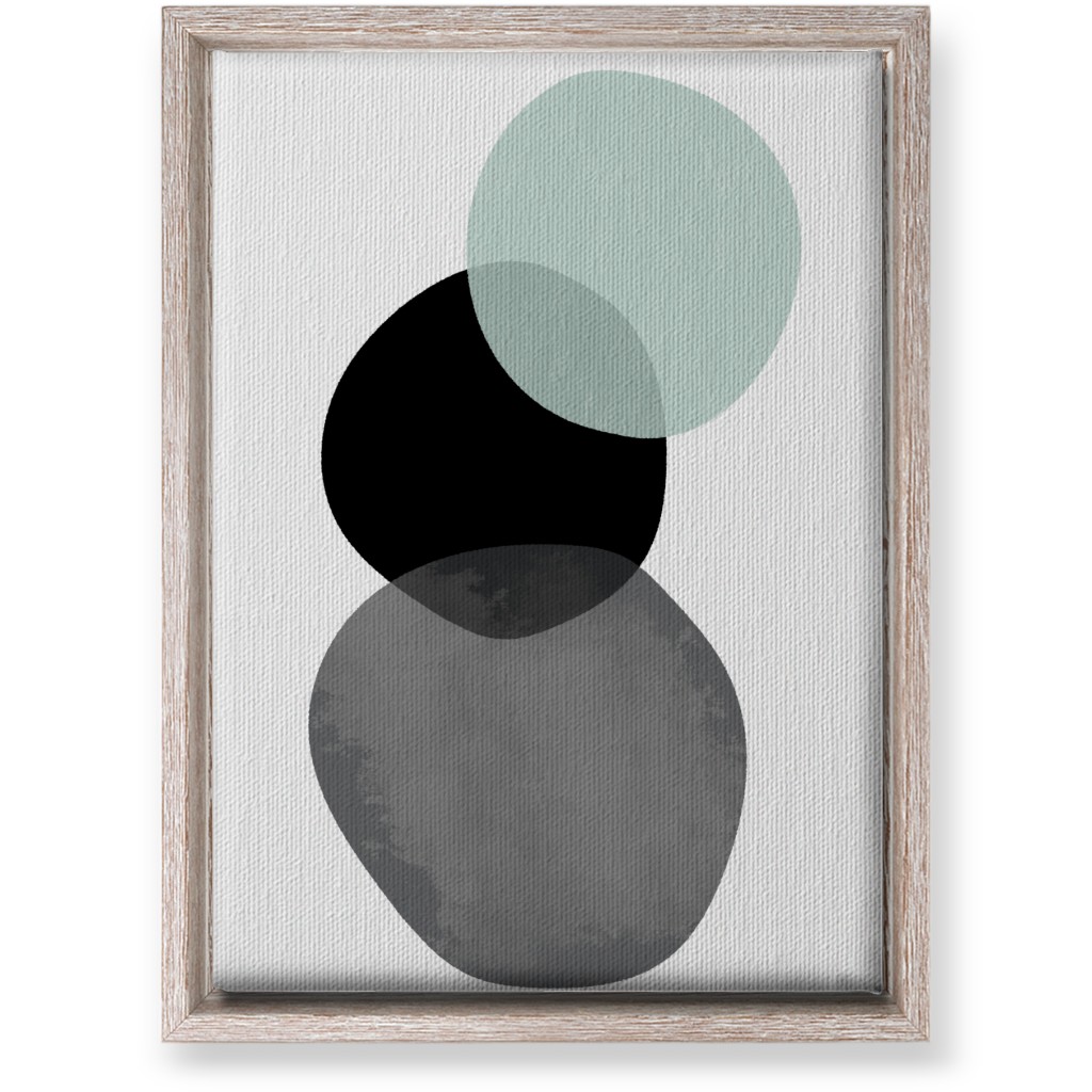 Stones Wall Art, Rustic, Single piece, Canvas, 10x14, Green
