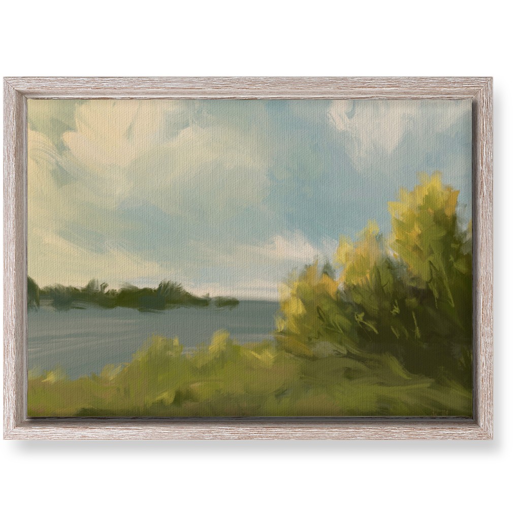 Lake View Wall Art, Rustic, Single piece, Canvas, 10x14, Green