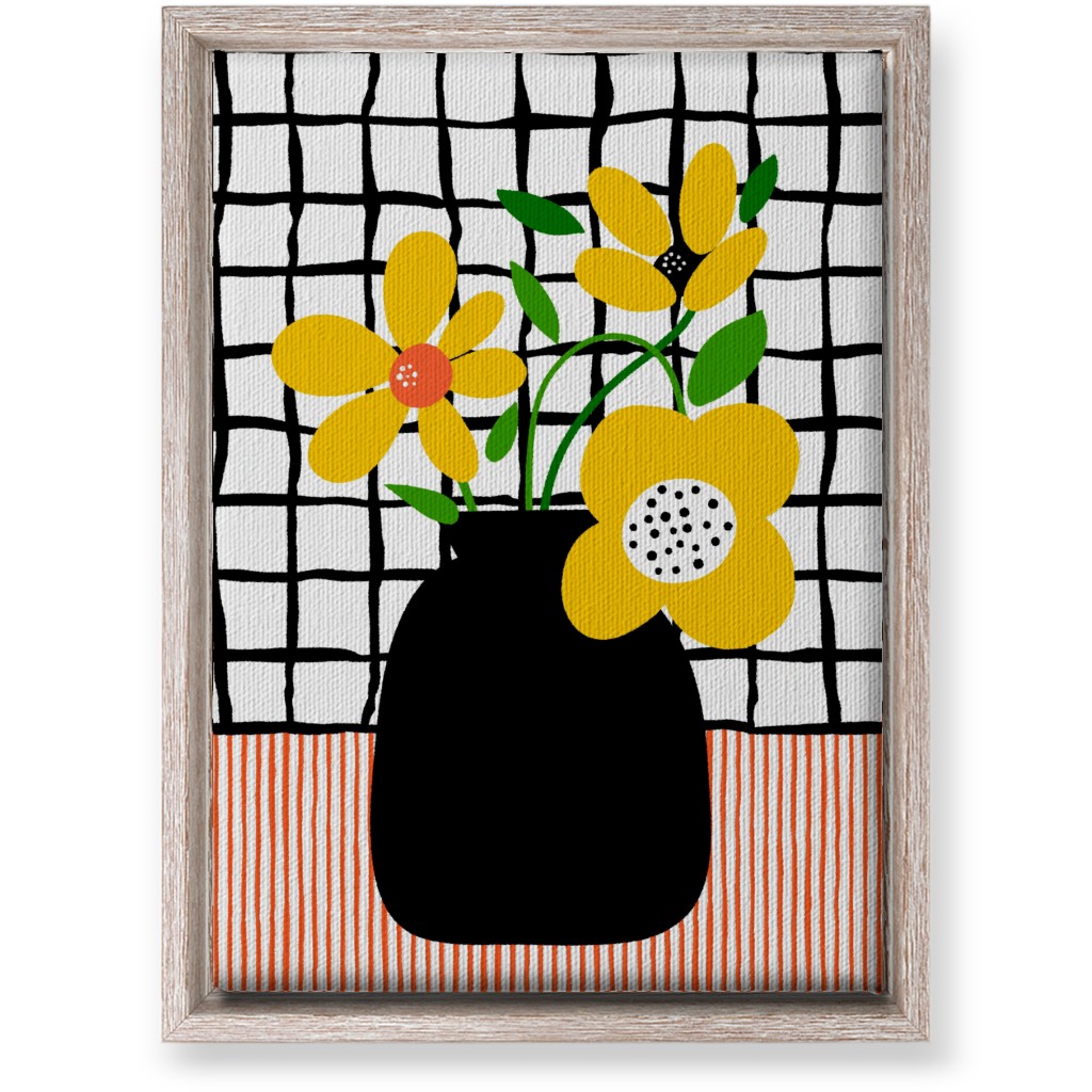 Happy Florals - Multi Wall Art, Rustic, Single piece, Canvas, 10x14, Multicolor