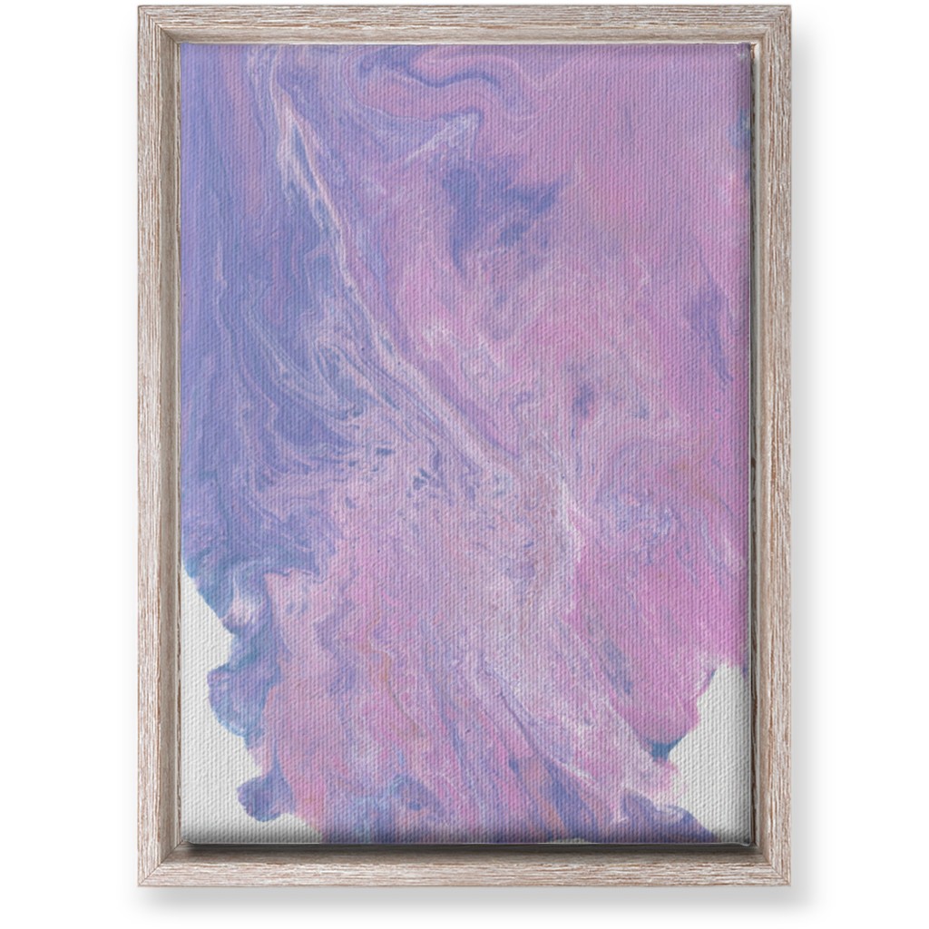 Acrylic Pour Abstract - Purple and Pink Wall Art, Rustic, Single piece, Canvas, 10x14, Purple