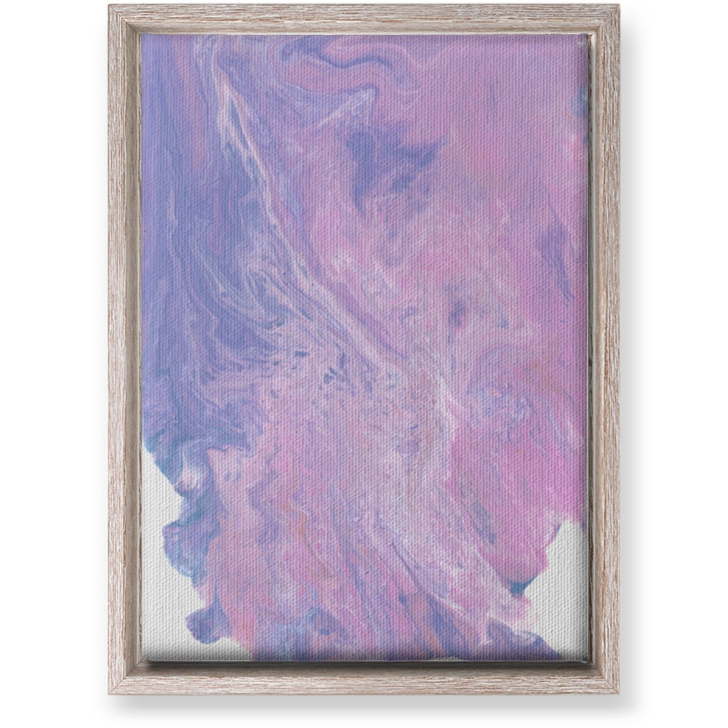 Acrylic Pour Abstract - Purple and Pink Wall Art, Rustic, Single piece, Canvas, 10x14, Purple, Purple
