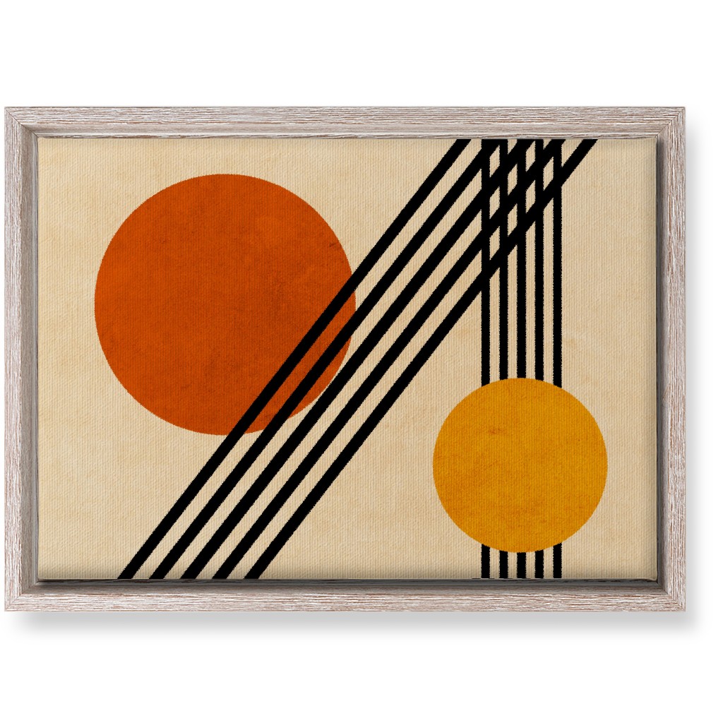 Orbs Abstract Wall Art, Rustic, Single piece, Canvas, 10x14, Orange