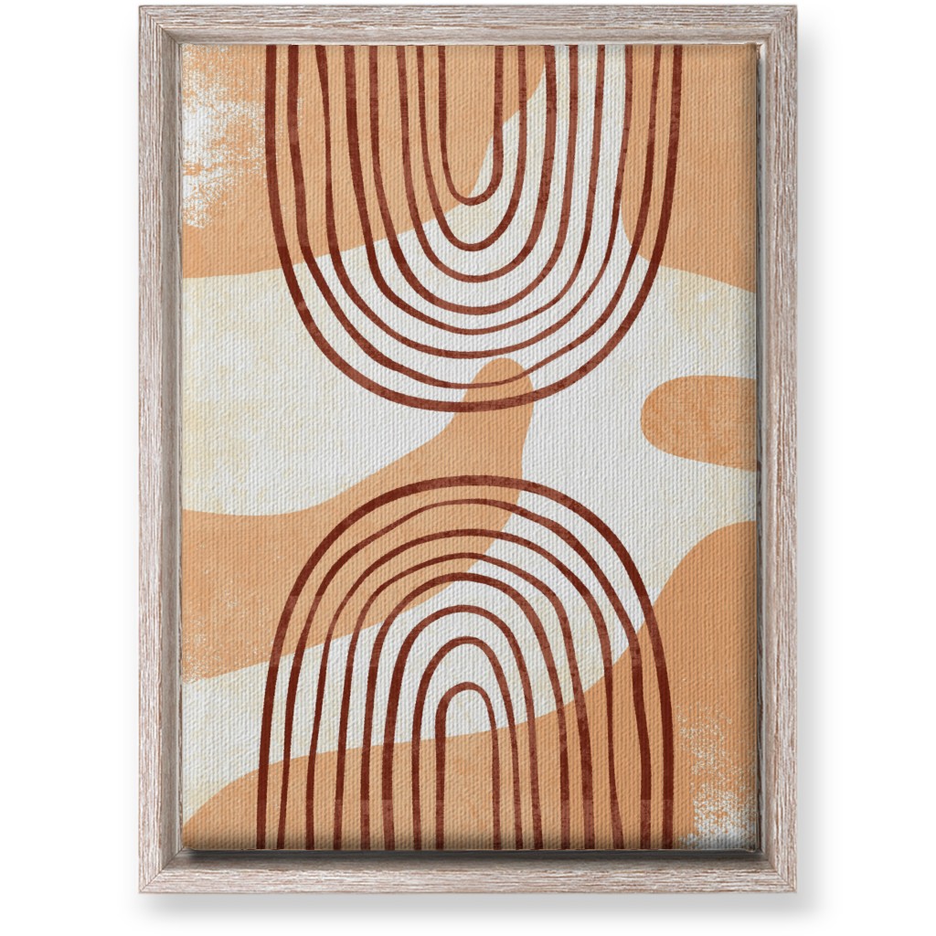 Desert Abstract - Earthy Warm Tones Wall Art, Rustic, Single piece, Canvas, 10x14, Orange, Orange