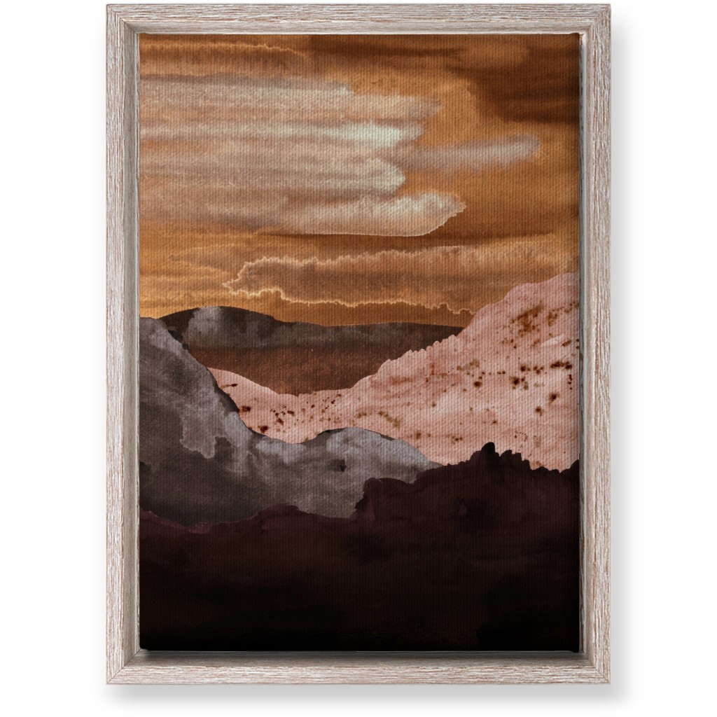 Canyon Sunset Wall Art, Rustic, Single piece, Canvas, 10x14, Orange