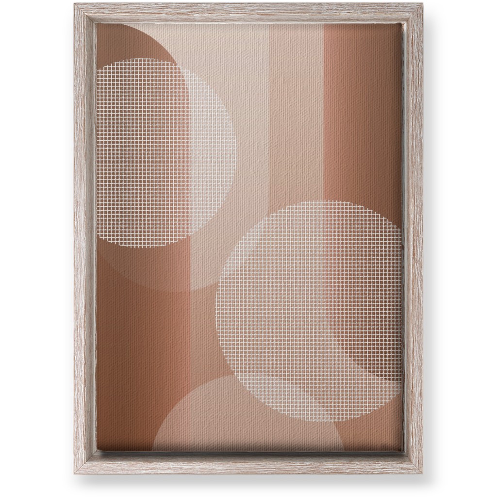 Geometric Arches and Circles - Neutral Wall Art, Rustic, Single piece, Canvas, 10x14, Pink, Bright Pink