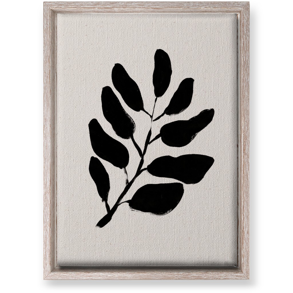 Acryl Leaf - Neutral Wall Art, Rustic, Single piece, Canvas, 10x14, Beige