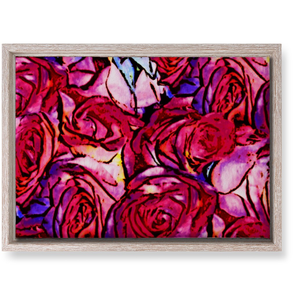 David's Roses - Pink Wall Art, Rustic, Single piece, Canvas, 10x14, Pink