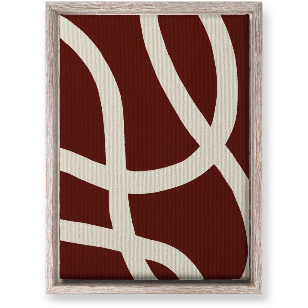 Tangled Brush Strokes I Wall Art, Rustic, Single piece, Canvas, 10x14, Red, Cocoa