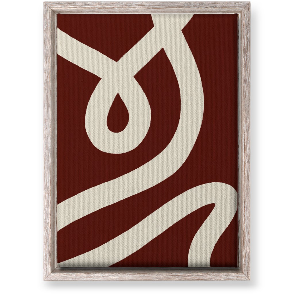 Tangled Brush Strokes V Wall Art, Rustic, Single piece, Canvas, 10x14, Red