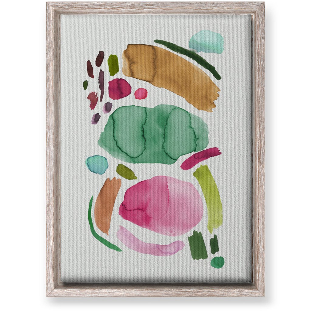 Minimal Watercolor Abstract - Multi Wall Art, Rustic, Single piece, Canvas, 10x14, Multicolor