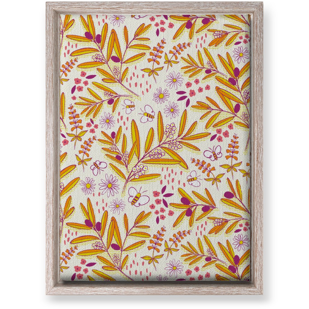 Olive and Honey Optimist - Yellow and Purple Wall Art, Rustic, Single piece, Canvas, 10x14, Yellow, Classic Yellow