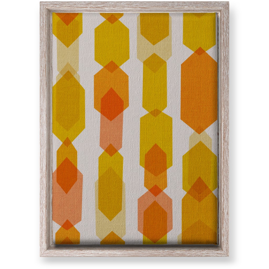Elements Columns Wall Art, Rustic, Single piece, Canvas, 10x14, Orange