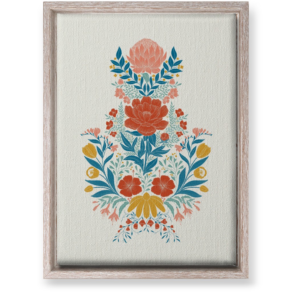 Garden Flower Wall Art, Rustic, Single piece, Canvas, 10x14, Multicolor