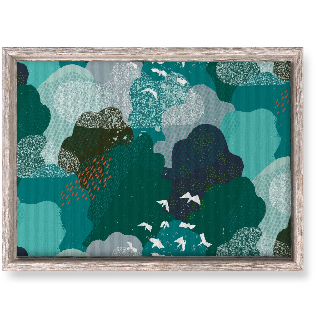 Forest Bird's Eye View - Green Wall Art, Rustic, Single piece, Canvas, 10x14, Green, Classic Green