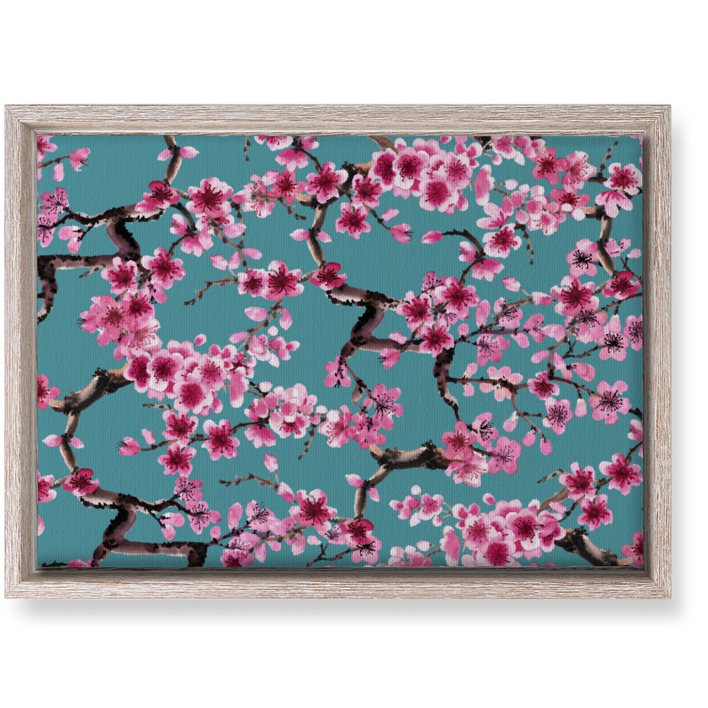 Pink And Blue Canvas Wall Art
