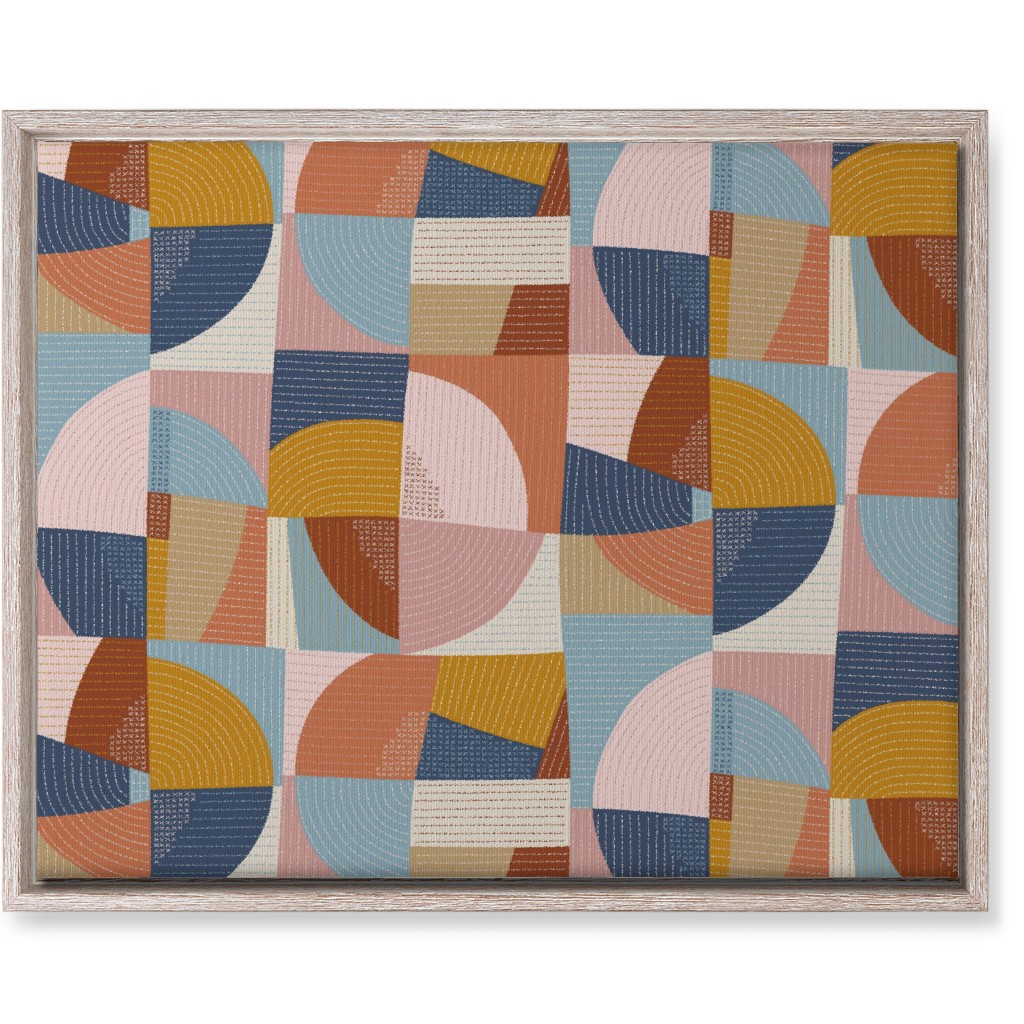 Modern Patchwork - Multi Wall Art, Rustic, Single piece, Canvas, 16x20, Multicolor