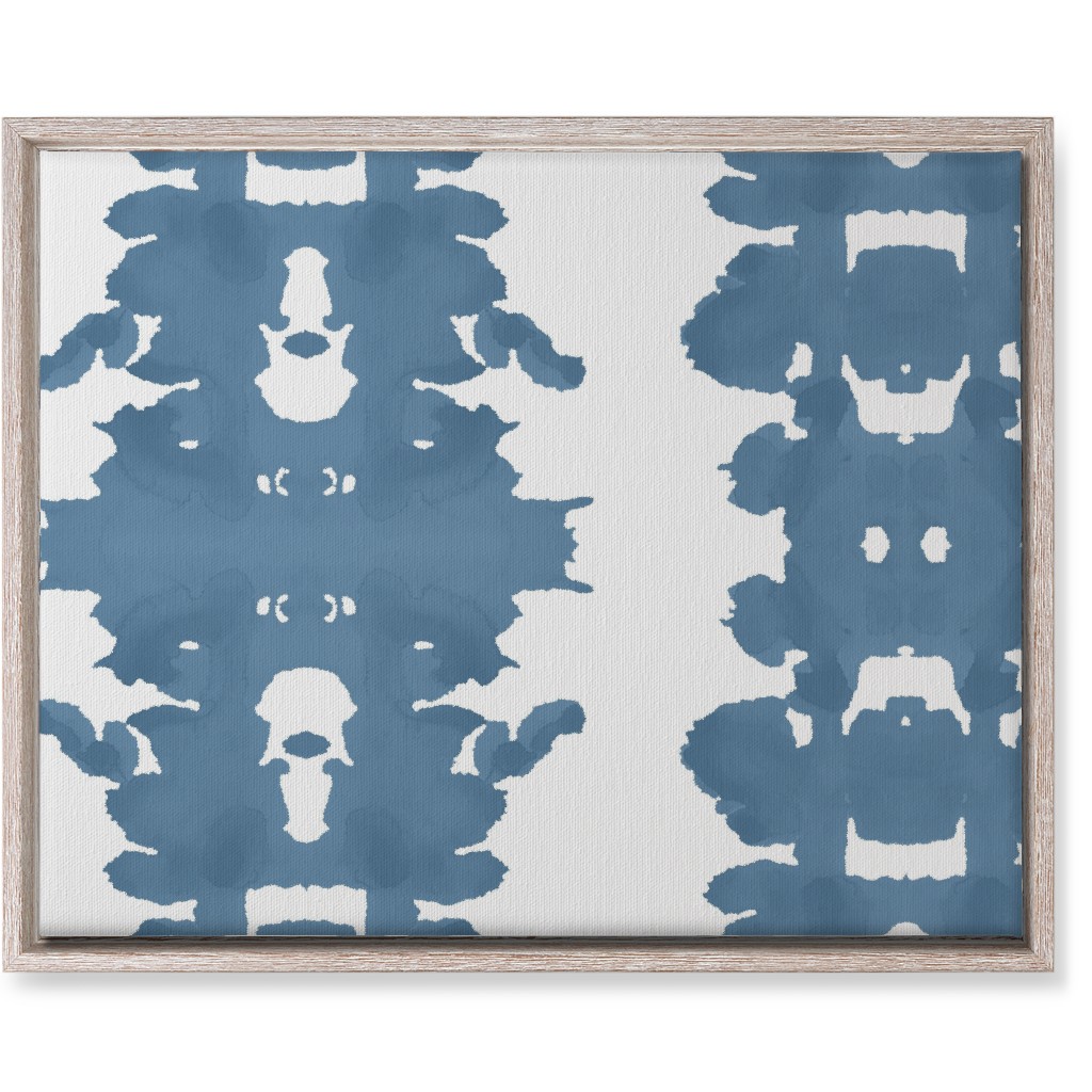 Double Inkblot - Blue Wall Art, Rustic, Single piece, Canvas, 16x20, Blue, True Blue