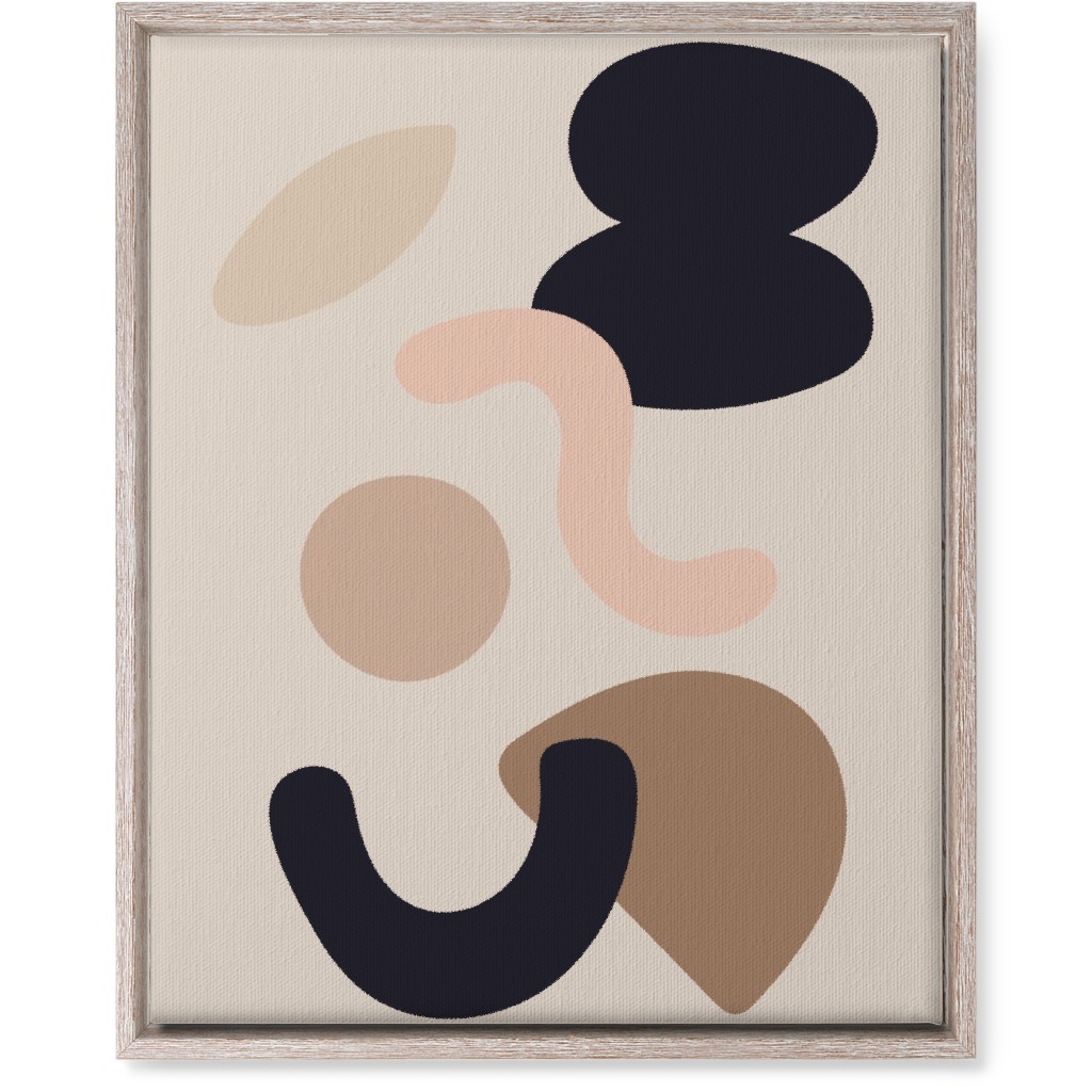 Abstract Collage - Neutral Wall Art, Rustic, Single piece, Canvas, 16x20, Beige