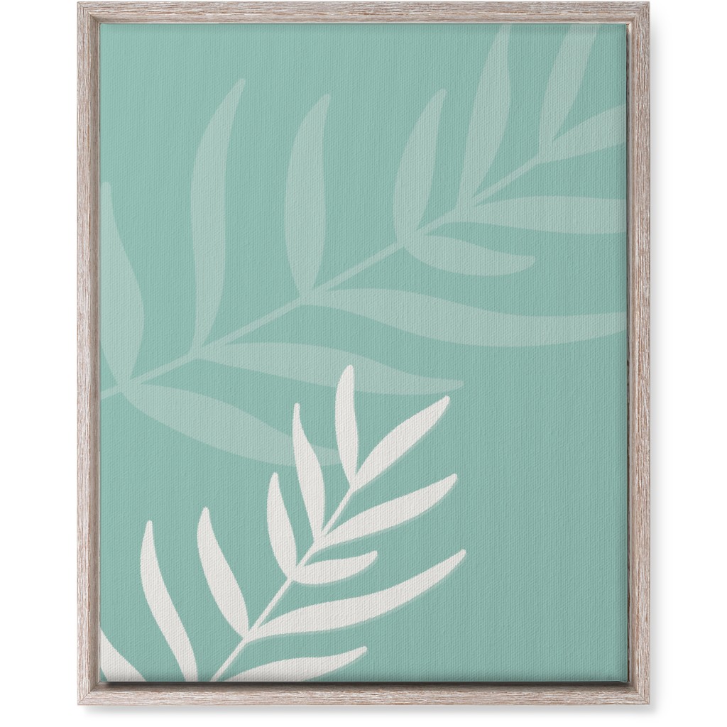 Fern Leaves in Neutral Earth Tones Wall Art, Rustic, Single piece, Canvas, 16x20, Green, Spring Valley