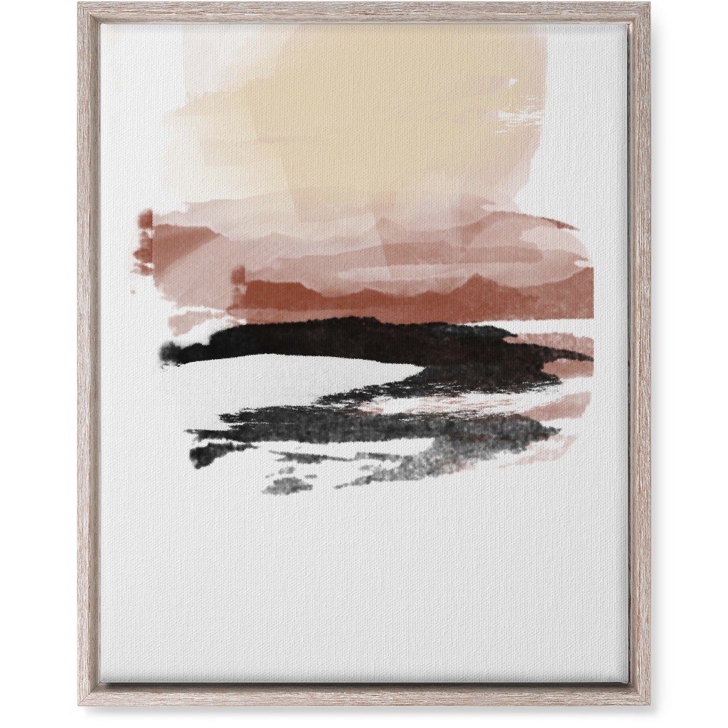 Abstract Sunset - Multi Wall Art, Rustic, Single piece, Canvas, 16x20, Pink, Bright Pink