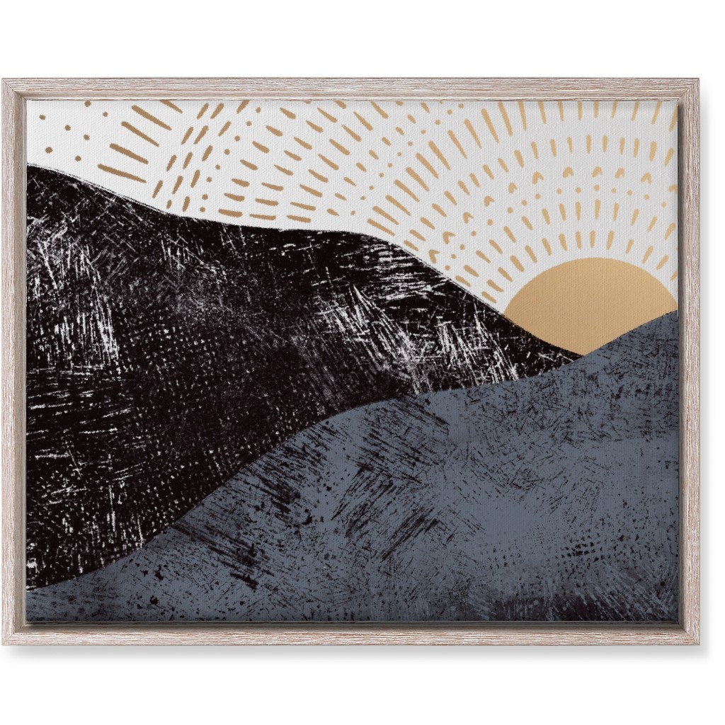 Sunrise on Mountains - Earth Tones Wall Art, Rustic, Single piece, Canvas, 16x20, Multicolor