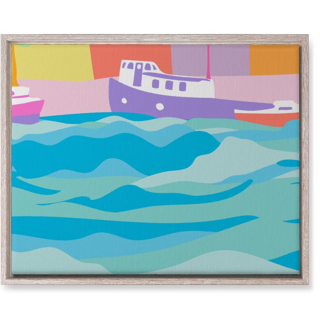 Minimalist Copenhagen Dock - Multi Wall Art, Rustic, Single piece, Canvas, 16x20, Multicolor