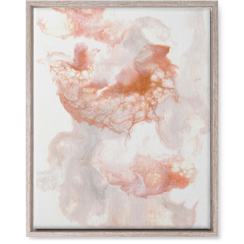 Acrylic Pour Abstract - Copper Wall Art, Rustic, Single piece, Canvas, 16x20, Pink