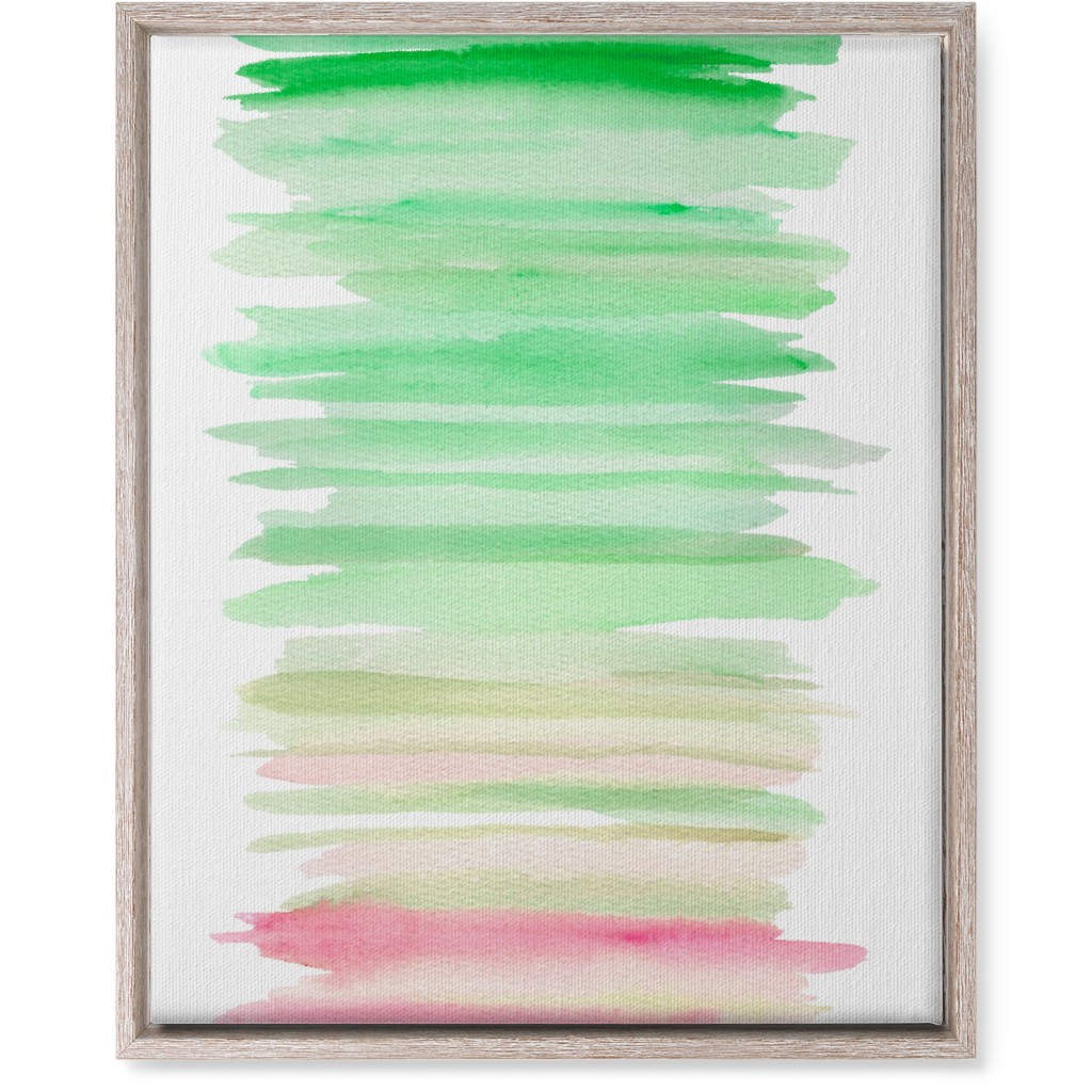 Watercolor Ocean Seashore Wall Art, Rustic, Single piece, Canvas, 16x20, Green