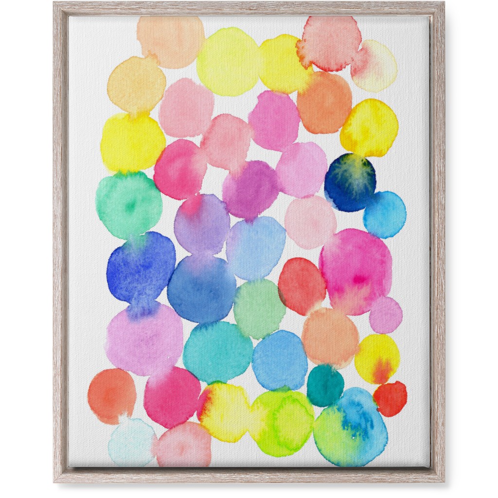 Watercolor Circles Wall Art, Rustic, Single piece, Canvas, 16x20, Multicolor