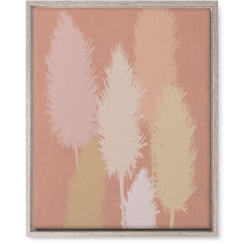 Pampas Grass - Pink Wall Art, Rustic, Single piece, Canvas, 16x20, Pink