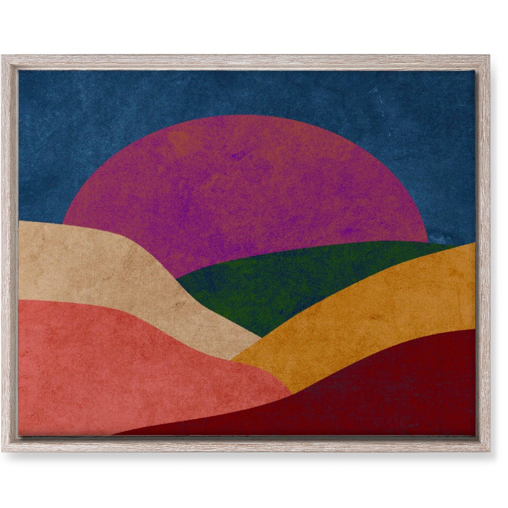 Mountains At Dusk Wall Art, Rustic, Single piece, Canvas, 16x20, Multicolor