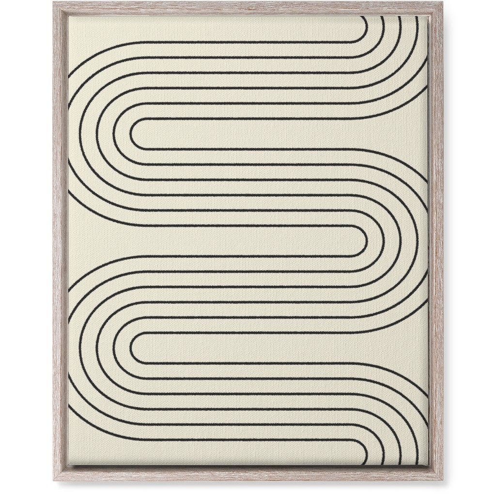 Geometric Abstract Lines - Neutral Wall Art, Rustic, Single piece, Canvas, 16x20, Beige